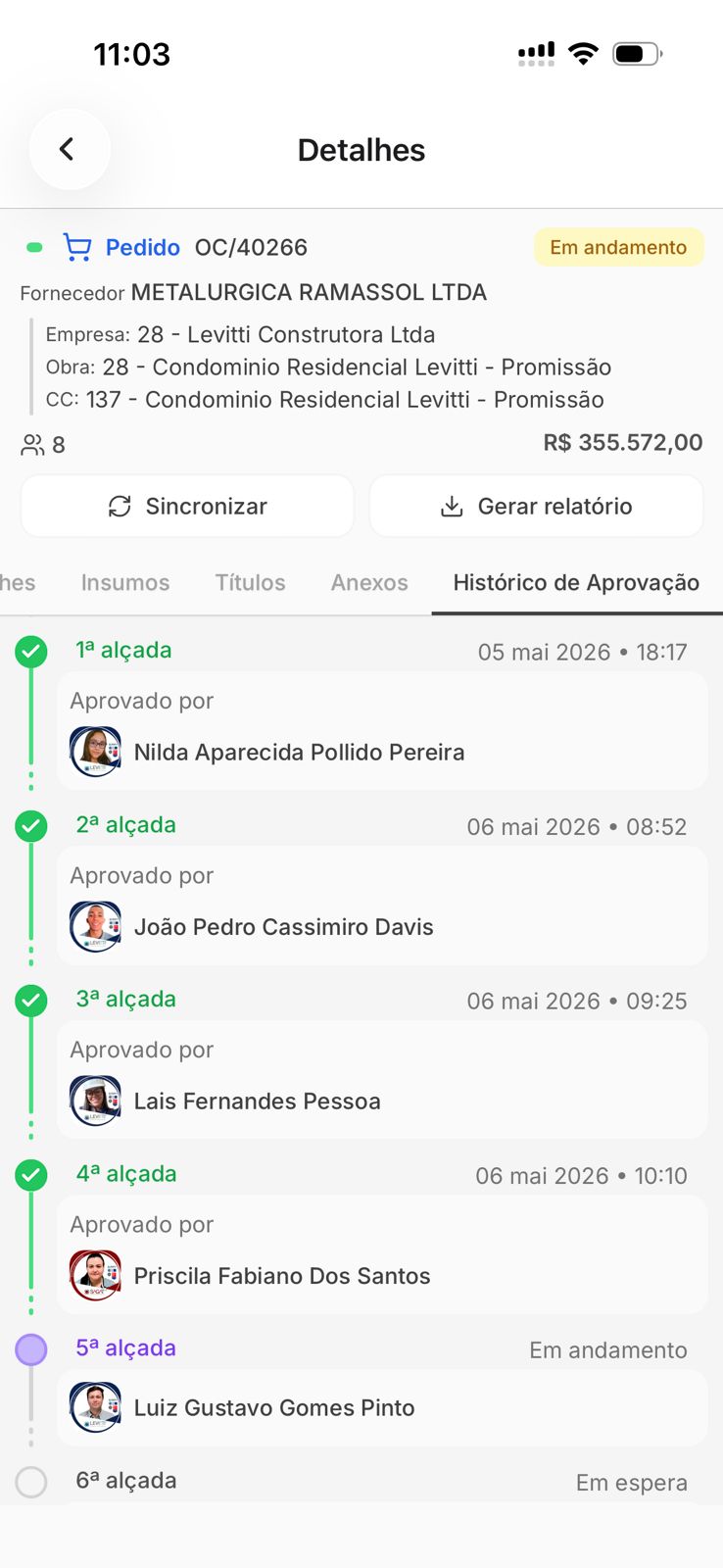 Tela do produto no mobile — Auditoria